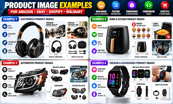 design ecommerce product images and infographics