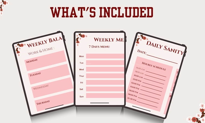 design an aesthetic hyperlinked digita planner for wellness