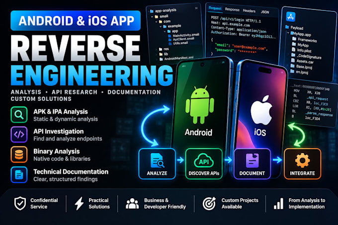 reverse engineer android and ios apps for analysis