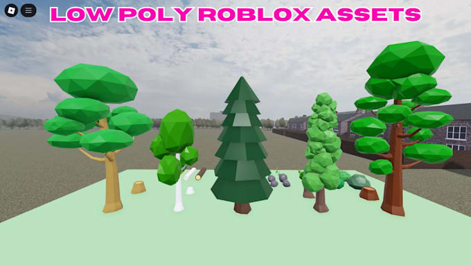 create optmized low poly roblox props weapon, accesories and game assets