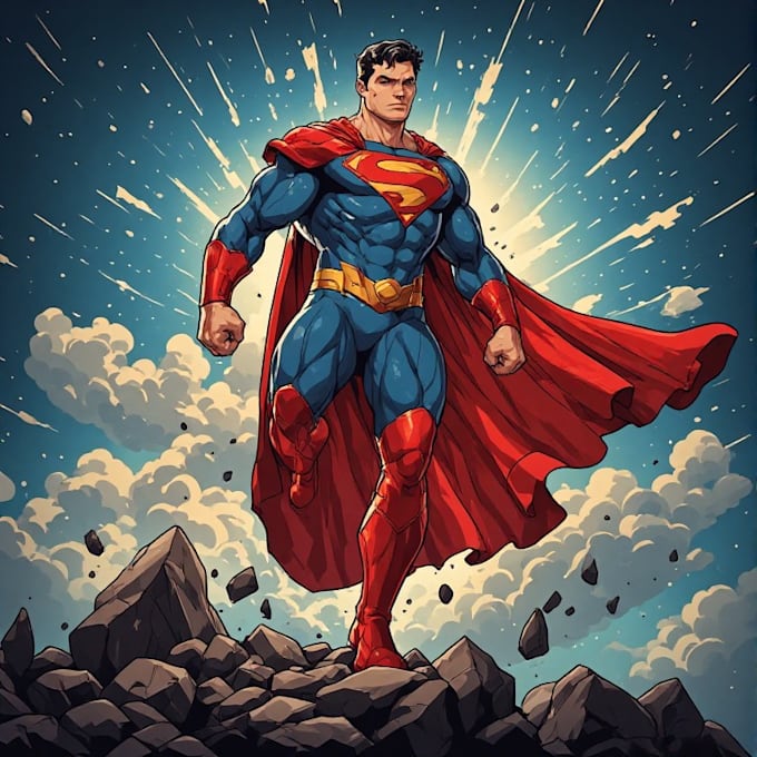 create custom superhero character illustrations