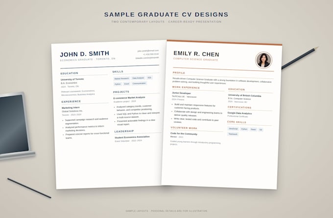 write an ats friendly CV for graduates