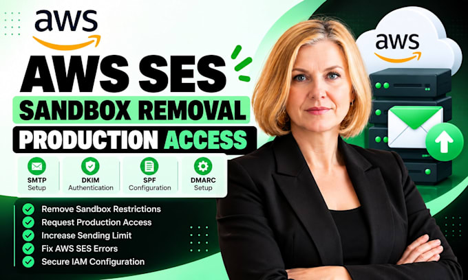 setup, remove AWS ses sandbox and configure production access