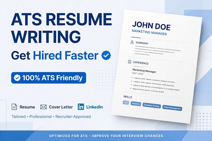 write an ats optimized resume, CV, and cover letter