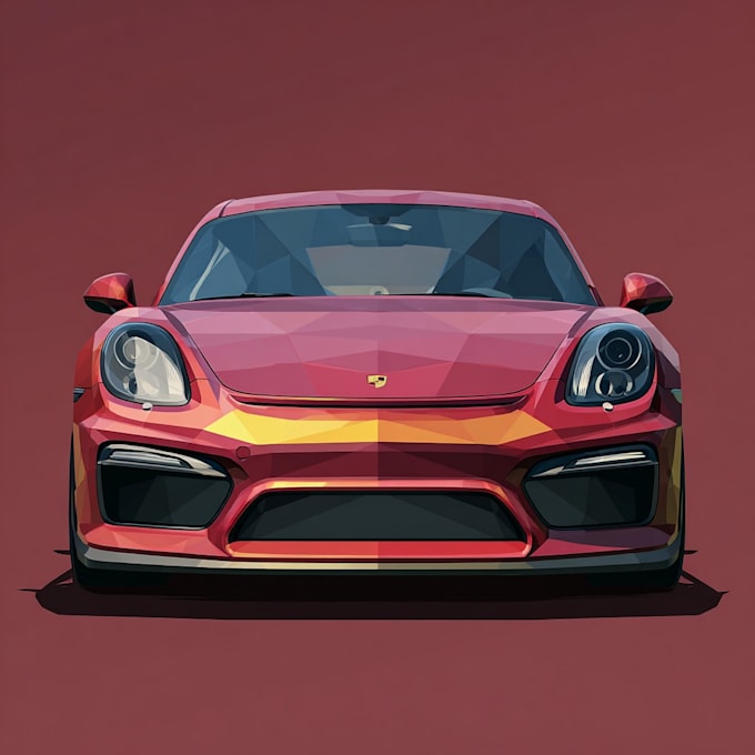 create a realistic custom car portrait from your photo
