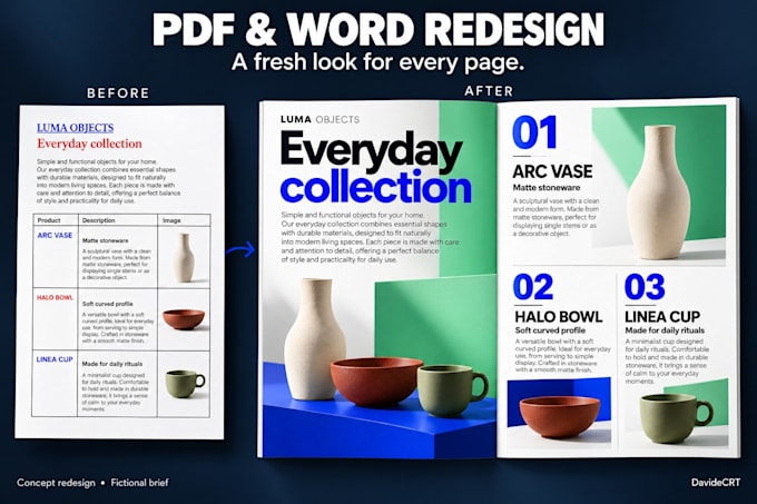 format and redesign word and PDF documents