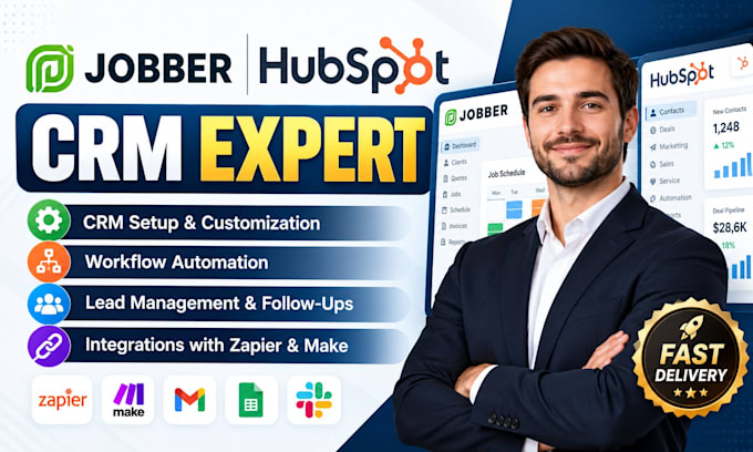 set up jobber and hubspot CRM automation and workflows