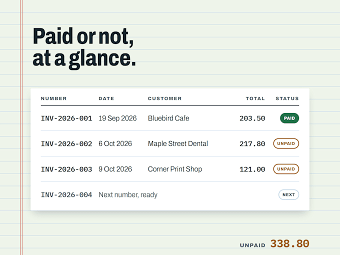 build an invoice system in google sheets