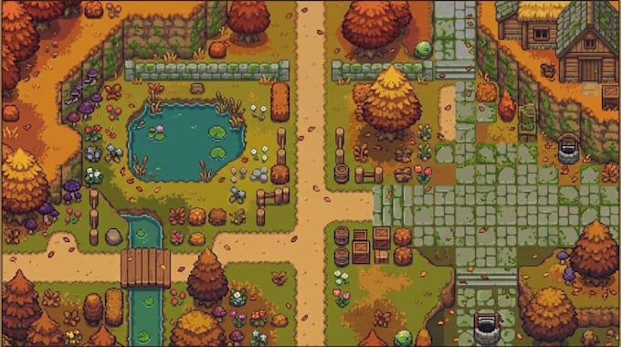 create pixel art rpg maker tilesets tilemaps terrain transitions 2d game assets