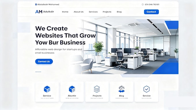 professional website homepage design