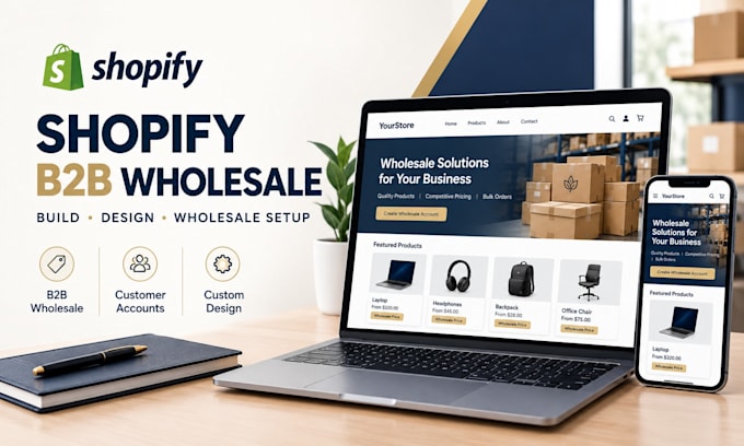 build and design a shopify b2b wholesale store