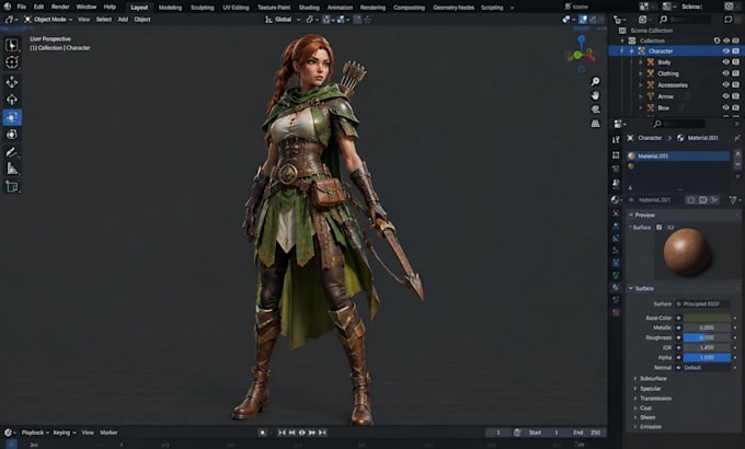 create hand painted 3d characters, gameready lowpoly models and miniature prints
