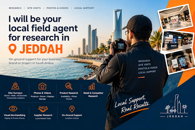 be your local field agent for research in jeddah