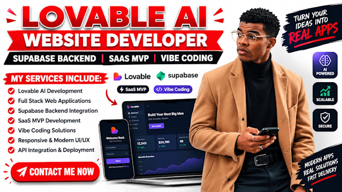 lovable ai website developer supabase backend saas mvp vibe coding lovable app