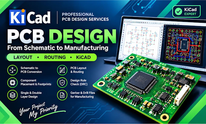 design custom pcb layout and routing in kicad