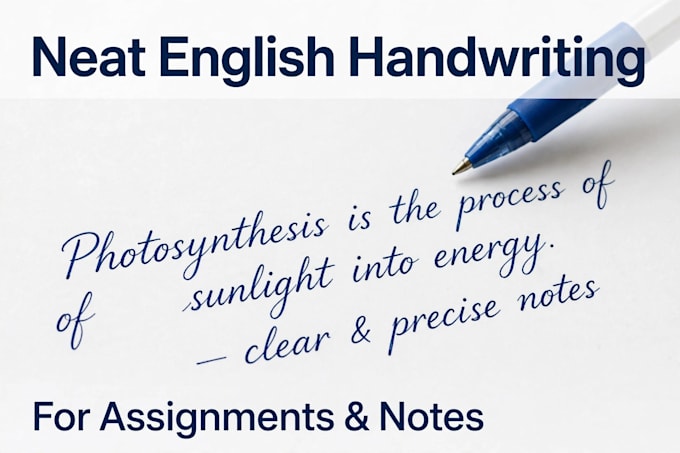 write neat english handwriting for assignments and notes
