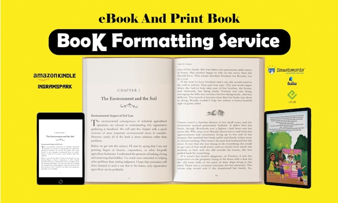 do manual book formatting for ebook, paperback, KDP