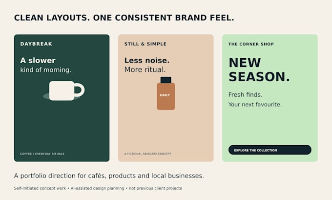 design 3 branded instagram posts and captions
