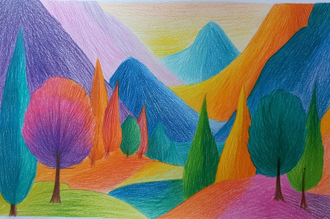 draw fantasy landscape or enviroment art