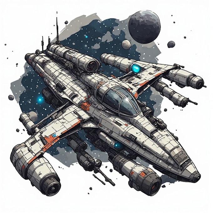 draw unique alien spaceships and spacecraft