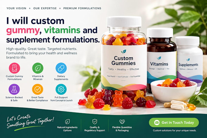 formulate vitamin gummies, jelly candies and gummy supplements