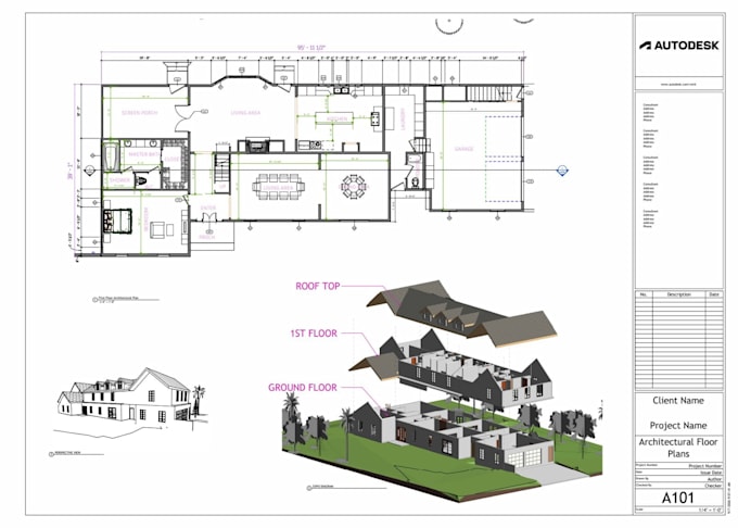 create revit 3d model and architectural drawings from cad or pdf