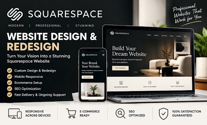 squarespace design, squarespace redesign, and develop squarespace websites
