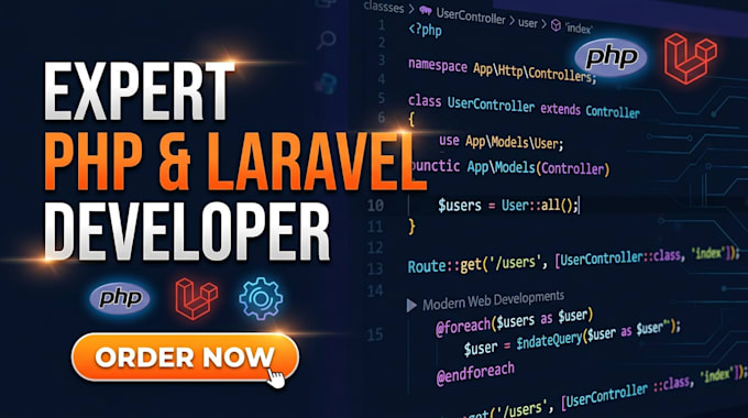 develop custom php website laravel web apps and fix php bug