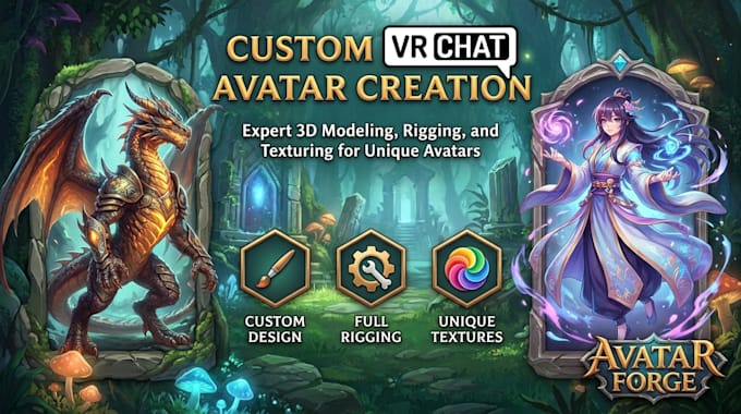 Do custom vrchat avatar vrc avatar vr character vr chat humanoid by ...
