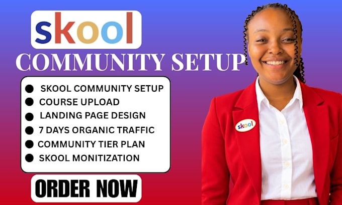 setup skool community setup skool course content skool online community manager