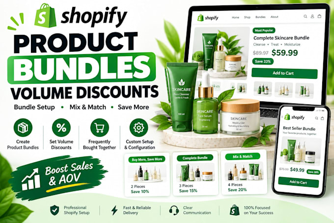 set up shopify product bundles and quantity discounts