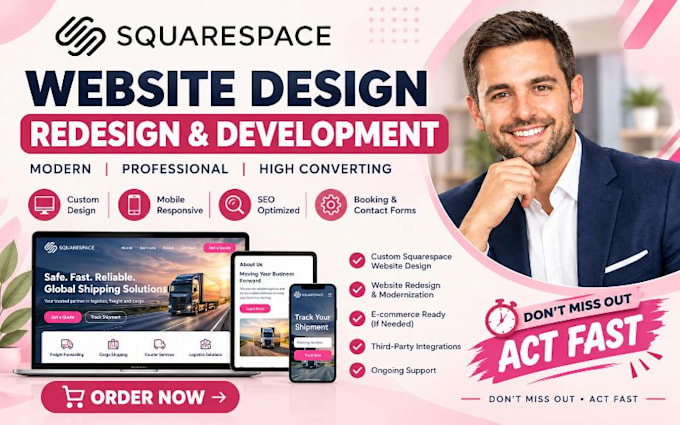 build squarespace website design redesign squarespace website development