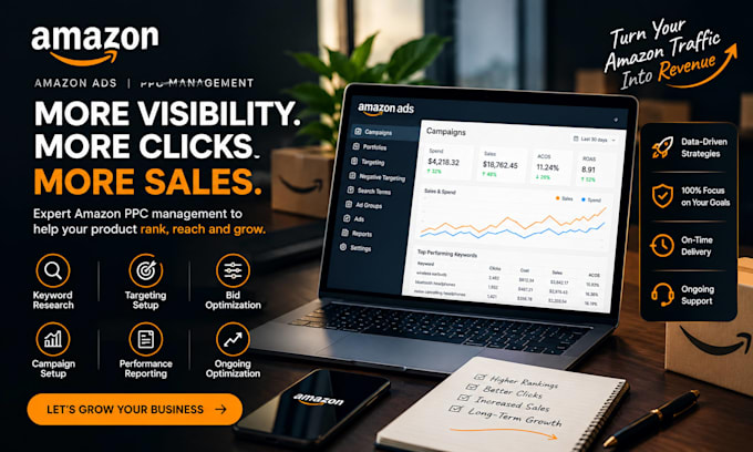 setup,manage,optimize amazon PPC campaign, amazon ads campaign as a PPC manager