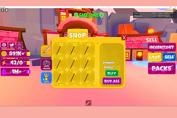 develop a custom roblox game in roblox studio
