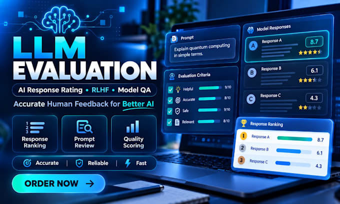 evaluate llm responses, rate ai outputs and provide rlhf feedback