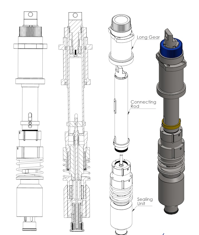 create 3d mechanical parts and assemblies in solidworks