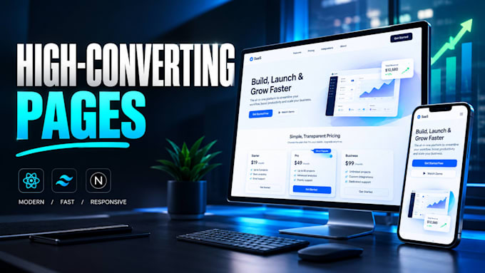 build a high converting saas landing page in react