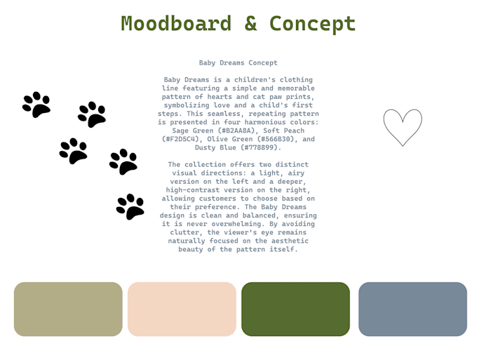 design seamless pattern vector pattern and mood board for kids or branding