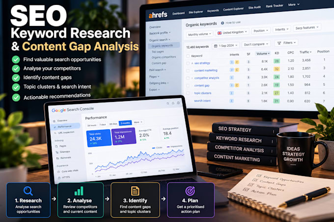 do SEO keyword research and content gap analysis