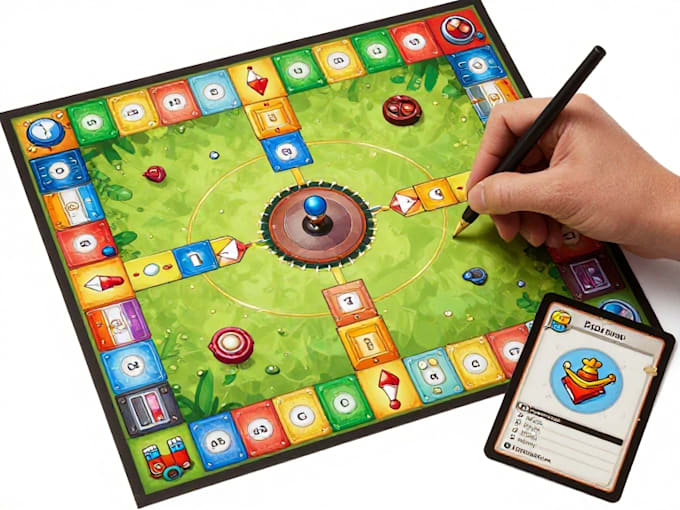 make art for game boards and cards