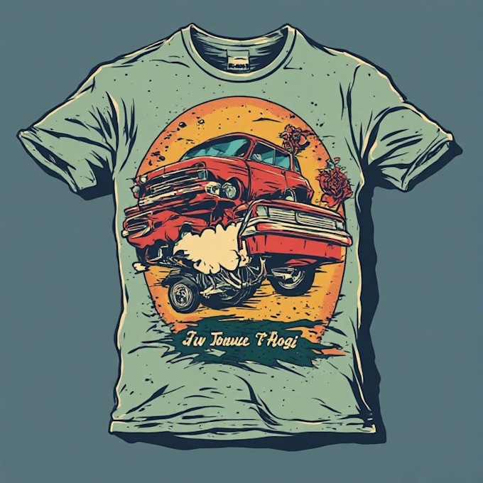 create a retro vintage tshirt design