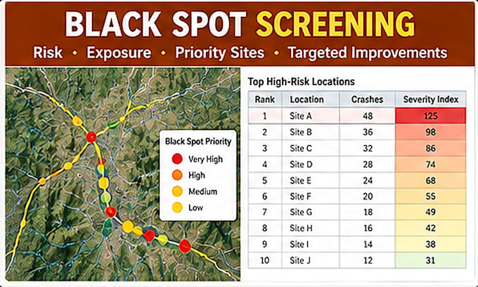 analyze crash data and identify road safety black spots