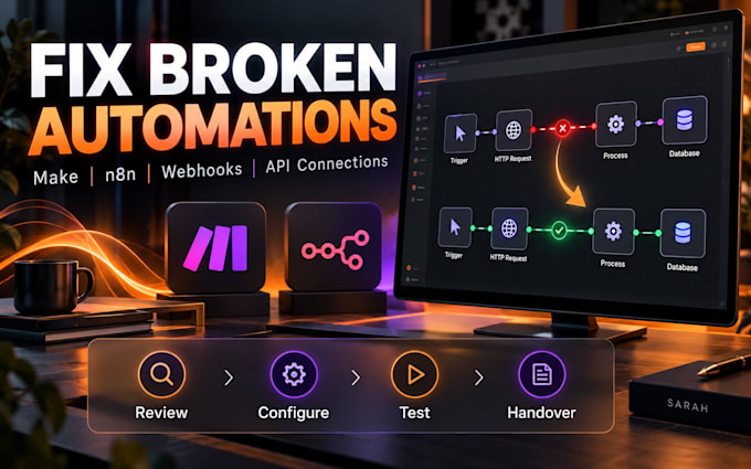 fix broken makecom n8n workflows API errors webhook automation failures