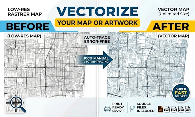 draw manual vector trace logo, image, or sketch to high resolution
