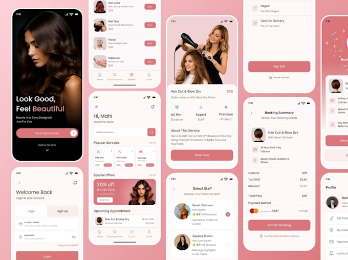 develop a spa booking app, salon appointment app or barber app