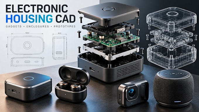 create cad models for gadgets, headphones, speakers and electronic housings