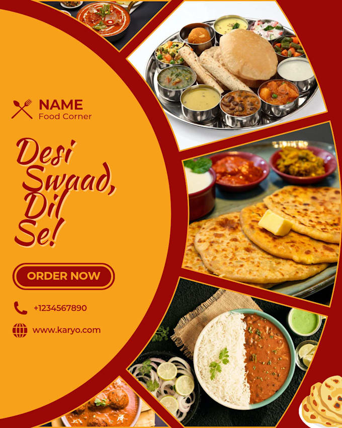 design restaurant and cafe social media posts