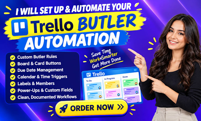 create advanced trello butler rules automation for project management