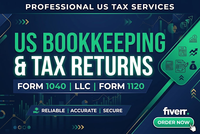 do US bookkeeping and US tax returns forms for personal, llc, and corporate
