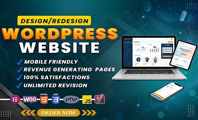 redesign, design custom wordpress website with payment and booking integration